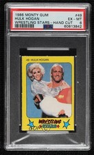 1986 Monty Gum Super Wrestling Stars Hulk Hogan Joan Rivers #49 PSA 6 01dc