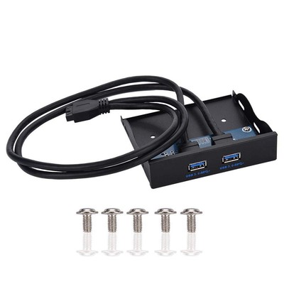 FFD2USB N02 Floppy Front Panel 3.5inchs Computer Case Floppy Bay 19 Pin to 2 ...