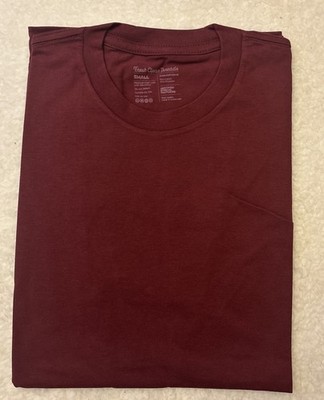 Fresh Clean Threads Performance Crew Neck Tee. Burgundy. Small. NIB.