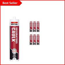 Pack of 6 Siliconized Acrylic Decorator Caulk - Water-Resistant & Paintable