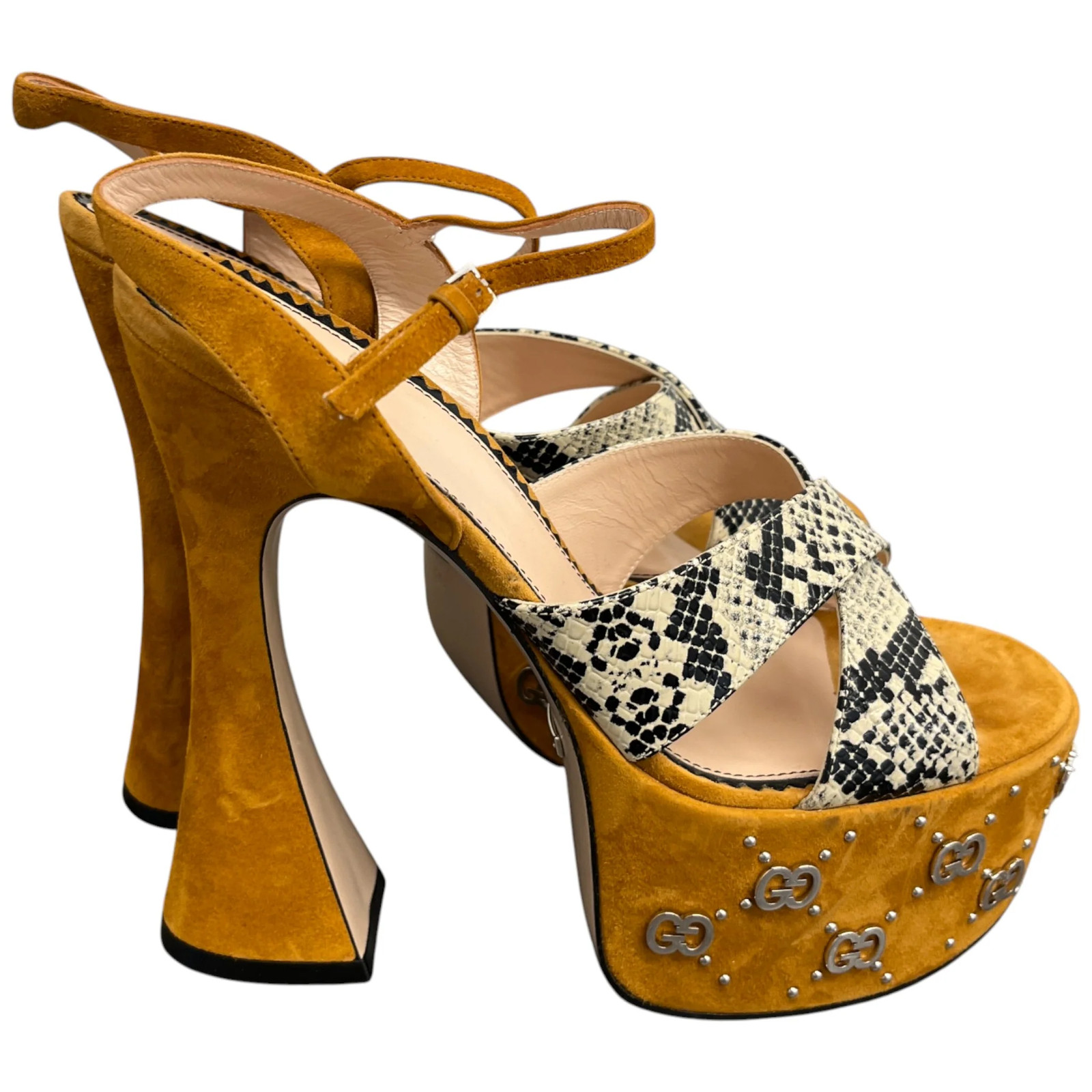 Gucci Women's Interlocking G Platform Python Prin… - image 8