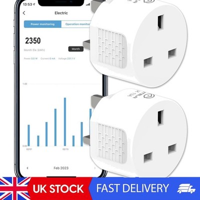 Energieeffizienter Smart Plug 2er Pack, Fernbedienung & Sprachsteuerung mit Timerfunktion
