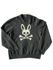 Psycho Bunny Vandam Skull Merino Wool Crewneck Pullover Sweater Size 3XL