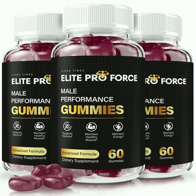 Elite Pro Force Male Gummies, High Performance & Energy Supplement for Men - 3PK
