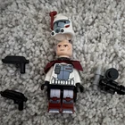 LEGO Star Wars Clone Trooper Minifigure White Red Helmet Cape Blasters