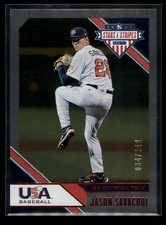2020 USA Baseball Stars & Stripes Jason Savacool #38 Longevity Base Ruby 84/249