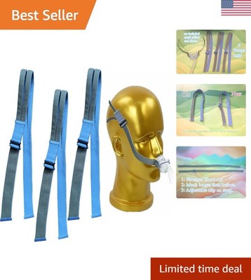 Fully Adjustable Airfit P10 Headgear - Durable Elastic, 3 Pack for Better Sleep