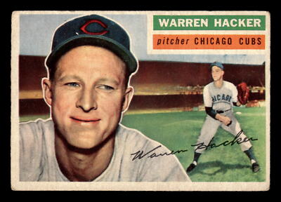 Warren Hacker 1956 Topps #282 Chicago Cubs Vg-Ex