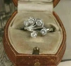 2.24Ct Art Deco Vintage Style Lab Created Diamond Engagement 14K White Gold Ring