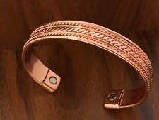 Copper Magnetic Bracelet Arthritis Pain Therapy Energy Cuff Bangle Trendy Rope