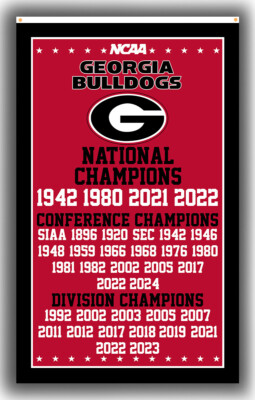 Georgia Football Team Memorable Flag 90x150cm3x5ft Bulldogs Champions Win Banner