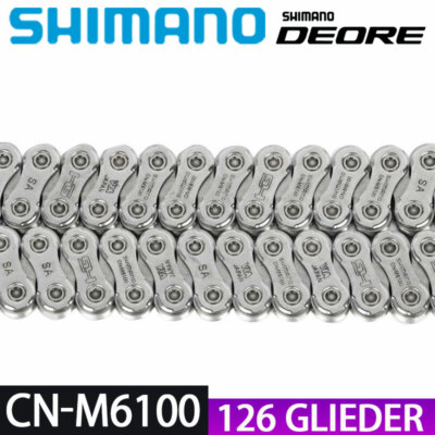 SHIMANO DEORE CN-M6100 Quick Link Kette 120 126 Glieder 12 gang MTB Bike Fahrrad