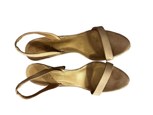 Schultz Luriane Ivory Suede Stiletto Leather Sandals Size 10B EUC - Picture 2 of 11