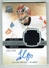 11-12 UD Upper Deck The Cup  Leland Irving  /249  Rookie  Patch  Auto