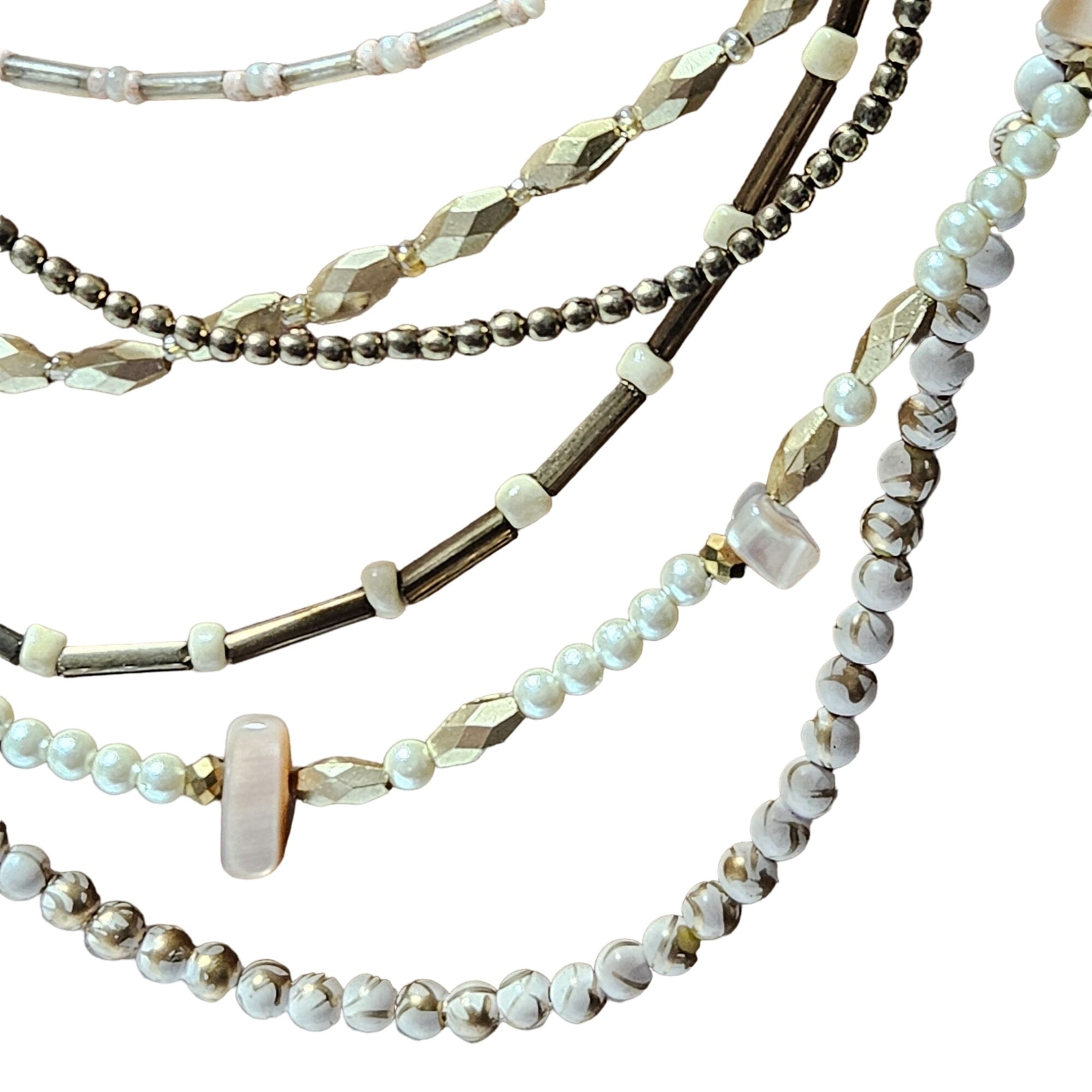 Boho Chic Multi Strand Beaded Statement Necklace … - image 5