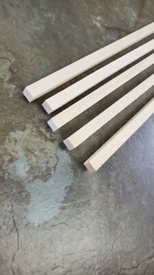 Dollhouse Miniature Wood Beams Posts 5/16 x 5/16 x 18'' long 1:12 Scale x5