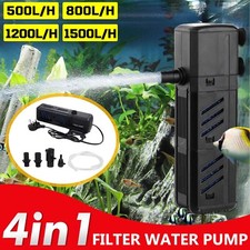 4 in1 Aquarium Fish Tank Filter Water Pump Internal Purifier Filter Oxygen Power