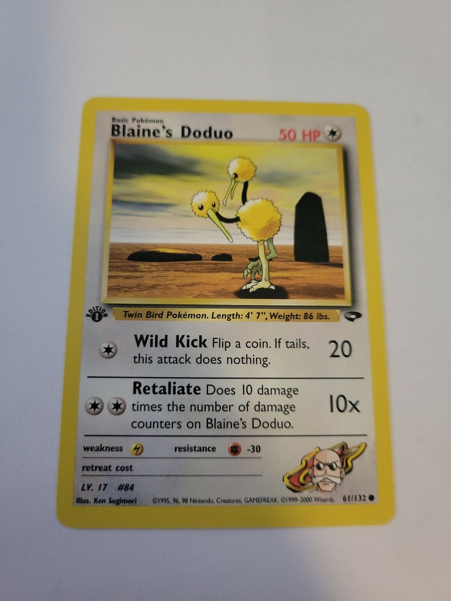 Pokemon TCG Blaine's Doduo 61/132 Gym Challenge 1st Edition