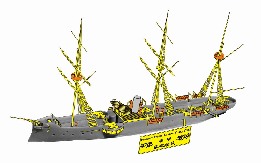 Resin kit 1/700 Imperial Chinese NAVY Cruiser Kuang Chia WM03106