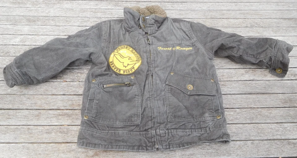 Kinder-Cordjacke mit Teddyfutter Gr. 98 Forest Ranger