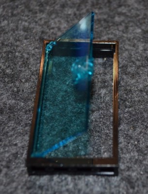 (1) 1x4x6 Black Window Frame w/ Blue Glass Door Bricks - NEW Lego Parts