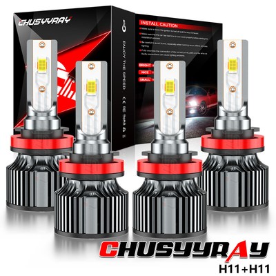 For Cadillac STS 2005-2011 6500K LED Headlight High Low + Fog Lights