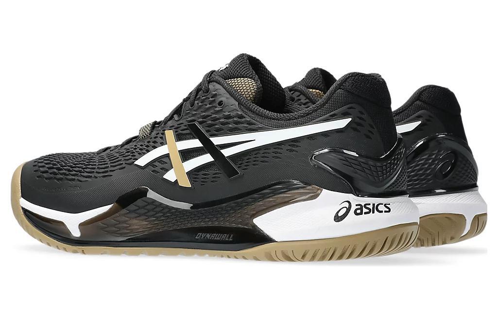 ASICS Gel Resolution 9 Black Camel - 1041A453-001 | eBay