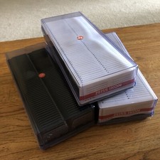 3 Leitz Zeiss IKON Slide Trays Cases Set lot Labels 100 Each Agfa Braun Rollei