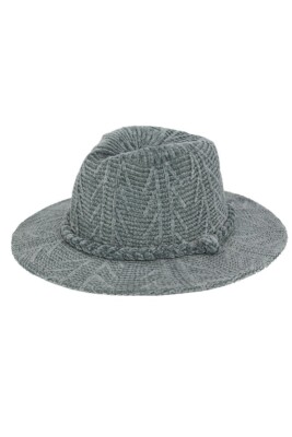 ScarvesMe Women's Wide Brim Chenille Pattern and Braided Band Winter Fedora