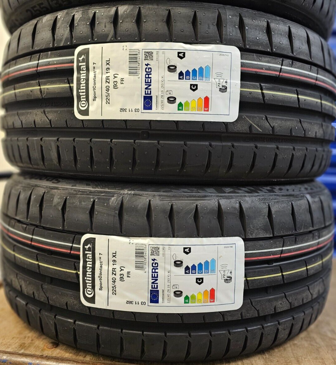 2X NEW CONTINENTAL SPORT 7 225/40/19 XL 93Y 225 40 ZR19 UHP TYRES