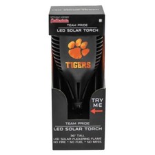 Clemson Tigers 36 pulgadas LED antorcha solar [NUEVO] NCAA exterior patio patio lámpara luz