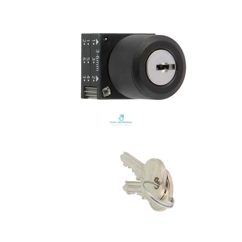 Siemens 3sb30004ed01 selettore a chiave 3 posizioni con ritorno estr o ronis