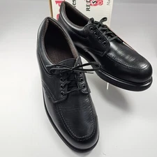 NOS Red Wing 4408-3 Oxford Black Moc Size 8D Steel Safety Toe Work Shoe USA