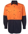 Jb's wear heavy weight cotton Safety Shirt two needle lap seamed bar Tacked UPF