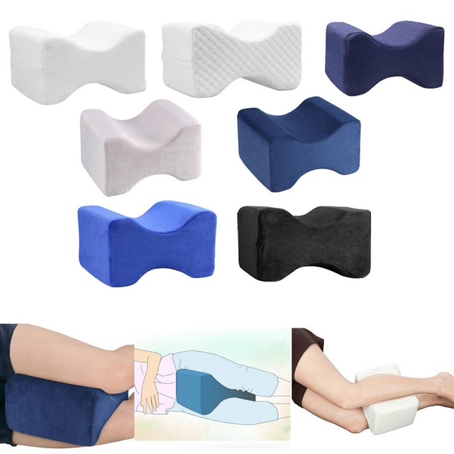 Side Sleeping Knee Pillow Memory Foam Leg Pillow Wedge with Washable