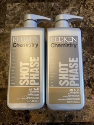 REDKEN Chemistry Shot Phase All soft deep treatment 16.9oz Pack Of 2 New