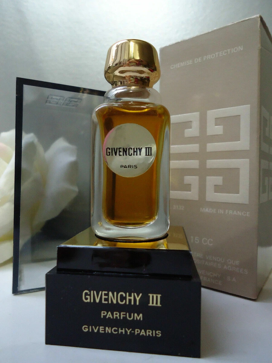 GIVENCHY III Parfum 15ml 1/2oz Vintage 1970s Rare Plastic Case New