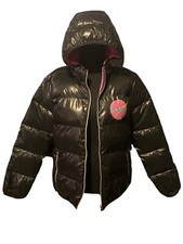 Nasa Black/hot Pink Puffer Quilted Space Jacket Chic Threads Women’s Large