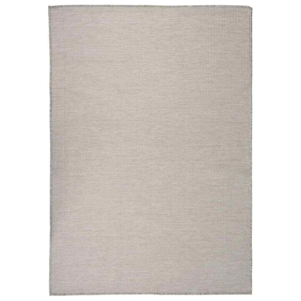 vidaXL Outdoor Flatweave Rug 160x230 cm Taupe