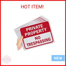 SmartSign Private Property No Trespassing Sign, 9" x 12" Polystyrene Plastic Pa