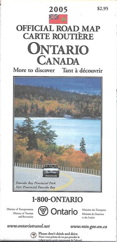 2005 ONTARIO Official Highway Road Map Canada Niagara Falls Toronto Pancake Bay - 第 1/4 張圖片
