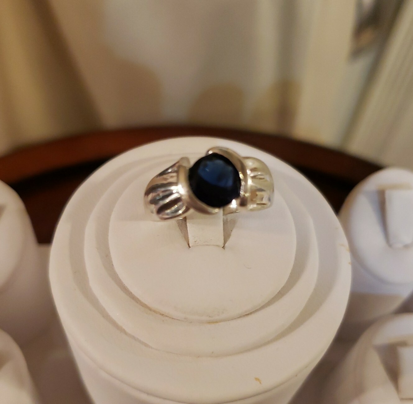 DESIGNER Sterling Silver Simulated Tanzanite Soli… - image 11