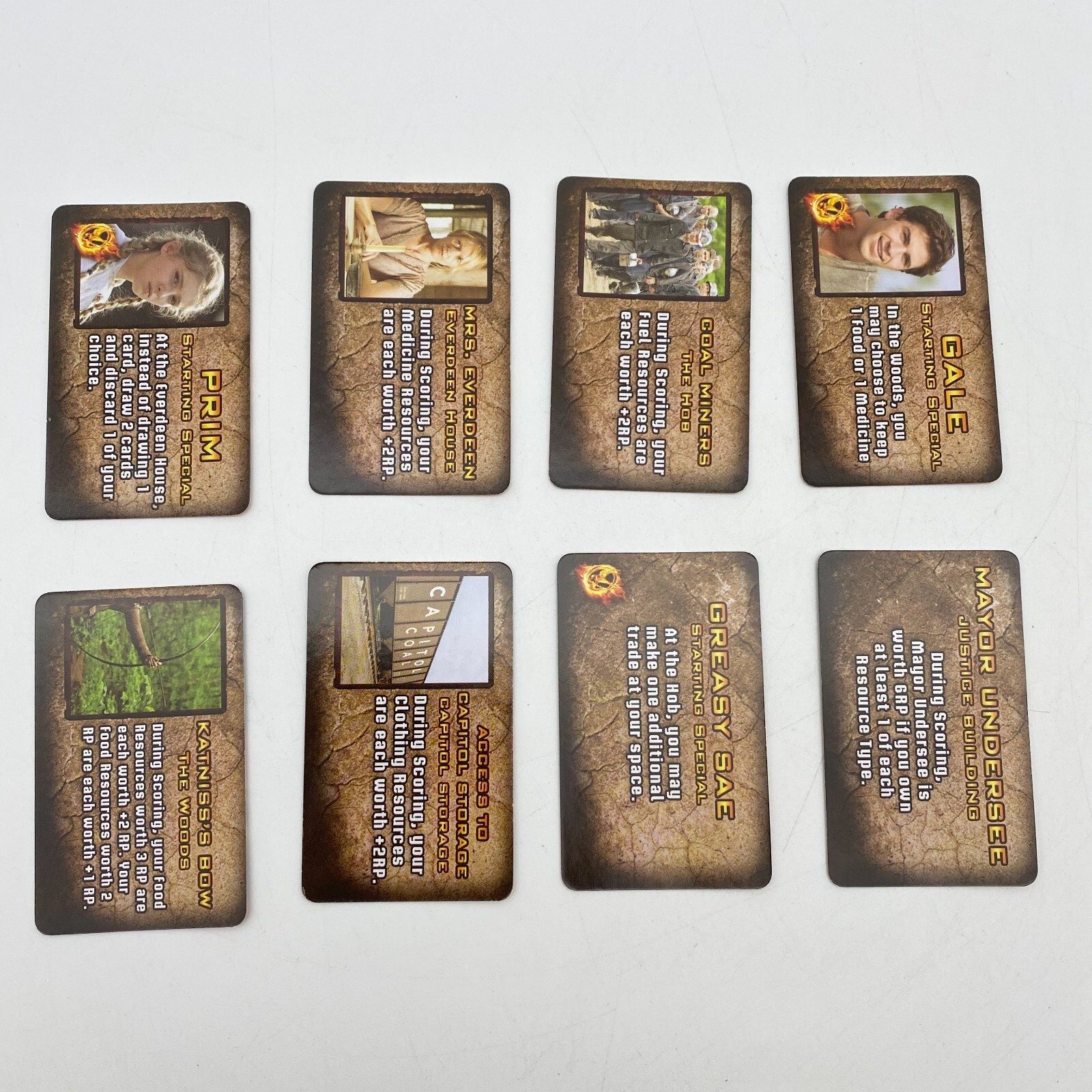 Character Special Deck Cards The Hunger Games District 12 Game Replacement  Parts | eBay