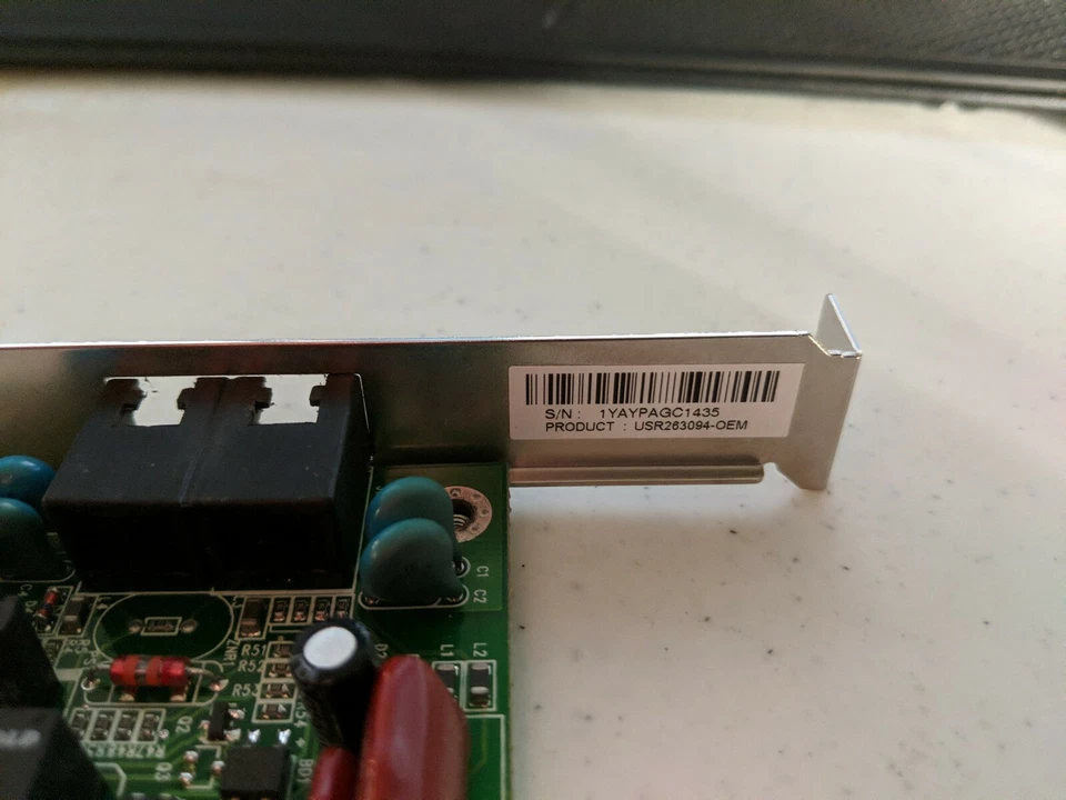 U.S.Robotics 56K SOFT FCC PCI Voice FXMDM USR263094-OEM Model 3094 - NOT TESTED  - Image 2 of 4