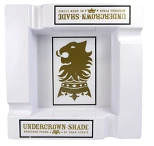 Undercrown Shade CIGAR White Melamine Smokers Ashtray Drew Estate NUESTROS PUROS