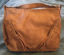 Tano Light Tan Leather Large Hobo Shoulder Bag Purse-very Nice