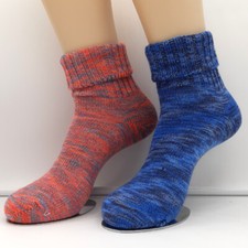5 Paia Calzini Invernali Donna - Lana E Cotone, Termici In Spugna, Ricamati Margherita, Taglia 35-39