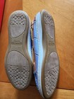 Women’s Coach Richelle Blue Striped Fabric & Brown Leather Boat Shoes Size 5 — photo 3