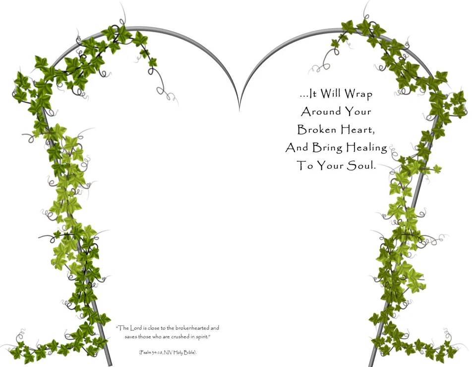 "His Love Is Like Ivy"- 3-Pack Variety Cards w/ Envelopes-Christian Sympathy - Image 3 of 3