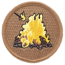 Campfire Patrol Patch - 2" Round Embroidered Patch (299)